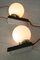 Lámparas de mesita de noche Mid-Century de latón y opalino. Juego de 2, Imagen 8