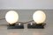 Lampes de Chevet Mid-Century en Laiton et Opaline, Set de 2 6