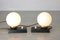 Mid-Century Bedside Lamps in Brass and Opaline, Set of 2 6