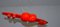 Lámpara colgante de plástico rojo, Imagen 6
