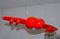 Hanging Lamp in Red Plastic, Image 1