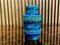 Vase Rimini Blu en Céramique Vernie par Aldo Londi pour Bitossi, Italie, 1950s 1