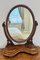 Espejo de tocador victoriano antiguo grande de nogal, 1860, Imagen 1