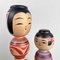 Figurines Dento Kokeshi Vintage par Abo Masafumi et Abo Muchihide, 1970s, Set de 2 2