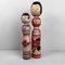 Figurines Dento Kokeshi Vintage par Abo Masafumi et Abo Muchihide, 1970s, Set de 2 1