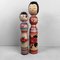 Vintage Dento Kokeshi Figurines by Abo Masafumi and Abo Muchihide, 1970s, Set of 2 1
