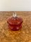 Antique Victorian Cranberry Glass Lidded Bowl, 1860s 3