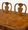 English Burr Walnut Dining Table and Six Chairs, 1930s, Set of 7 5