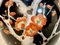 Lampada da tavolo grande in porcellana con decorazione di ramoscelli in fiore, Cina, anni '30, Immagine 5