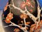 Lampada da tavolo grande in porcellana con decorazione di ramoscelli in fiore, Cina, anni '30, Immagine 8