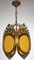 Lámpara colgante Messing de vidrio, años 60, Imagen 2