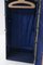 Mueble de viaje italiano vintage de latón y cuero azul de Claudia Mori, 1950, Imagen 8