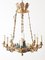 Lámpara de araña Imperio francés dorado de ocho llamas, años 70, Imagen 2