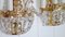 24 Karat Gilded Brass Lead Crystal Wall Lamps from Palwa, 1960, Set of 2, Image 10
