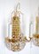 24 Karat Gilded Brass Lead Crystal Wall Lamps from Palwa, 1960, Set of 2, Image 11