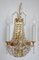 24 Karat Gilded Brass Lead Crystal Wall Lamps from Palwa, 1960, Set of 2 7