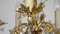 Brass and Lead Crystal Chandelier with Flowers from Ernst Palme, 1960s 8