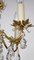 Lámpara de araña de latón y cristal de plomo con flores de Ernst Palme, años 60, Imagen 7
