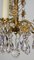 Brass and Lead Crystal Chandelier with Flowers from Ernst Palme, 1960s, Image 6