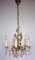 Brass and Lead Crystal Chandelier with Flowers from Ernst Palme, 1960s, Image 1