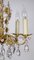 Brass and Lead Crystal Chandelier with Flowers from Ernst Palme, 1960s 9