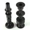 Mid-Century Ebony Rosewood Candleholders, Set of 2 9