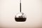 Lampada a sospensione nr. 1230 in metallo nero e cristallo sabbiato di Gaetano Sciolari per Stilnovo, anni '60, Immagine 1