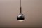 Lampe à Suspension Modèle 1230 en Métal Noir et Verre de Cristal Sablé par Gaetano Sciolari pour Stilnovo, 1960s 9