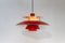 Vintage Danish Red Ph5 Ceiling Lamp by Poul Henningsen for Louis Poulsen, 1960s 15