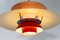 Lampada da soffitto Ph5 vintage rossa di Poul Henningsen per Louis Poulsen, Danimarca, anni '60, Immagine 11