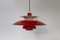 Vintage Danish Red Ph5 Ceiling Lamp by Poul Henningsen for Louis Poulsen, 1960s 8