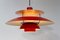 Plafonnier Ph5 Vintage Rouge par Poul Henningsen pour Louis Poulsen, Danemark, 1960s 10