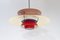 Plafonnier Ph5 Vintage Rouge par Poul Henningsen pour Louis Poulsen, Danemark, 1960s 3