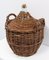 White Glass Bottle Wicker Basket, France, 1920s 7