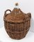 White Glass Bottle Wicker Basket, France, 1920s, Image 7