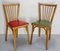 Mid-Century Bistro Dining Chairs in Beech and Skai from Baumann, France, 1950s, Set of 4 3