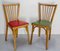 Mid-Century Bistro Dining Chairs in Beech and Skai from Baumann, France, 1950s, Set of 4, Image 3