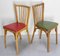 Mid-Century Bistro Dining Chairs in Beech and Skai from Baumann, France, 1950s, Set of 4, Image 5