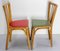Mid-Century Bistro Dining Chairs in Beech and Skai from Baumann, France, 1950s, Set of 4 4