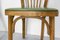 Mid-Century Bistro Dining Chairs in Beech and Skai from Baumann, France, 1950s, Set of 4 7