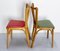 Mid-Century Bistro Dining Chairs in Beech and Skai from Baumann, France, 1950s, Set of 4 6
