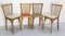 Mid-Century Bistro Dining Chairs in Beech and Skai from Baumann, France, 1950s, Set of 4 12