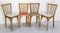 Mid-Century Bistro Dining Chairs in Beech and Skai from Baumann, France, 1950s, Set of 4, Image 12