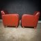 Vintage Red Leather Armchairs, Set of 2 5