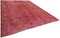 Großer Fuchsia Überfärbter Teppich 2