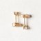 18k Yellow Gold Light Point Earrings with Brilliant Cut Diamonds, Set of 2, Image 1