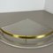 Console Murale d'Angle Hollywood Regency en Laiton et Verre Acrylique, Italie, 1970s 13