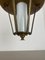 Lámpara colgante Mid-Century de tubos de vidrio y latón al estilo de Stilnovo, Italia, años 50, Imagen 11