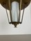 Mid-Century Brass and Glass Tube Hanging Lantern Light in the style of Stilnovo, Italy, 1950s 11