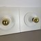 Space Age White Cubic Wall Lights, Germany, 1980s, Set of 2 7